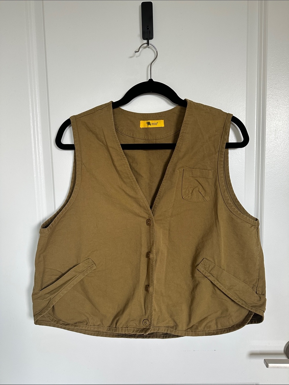 Brown Cotton Utility Vest